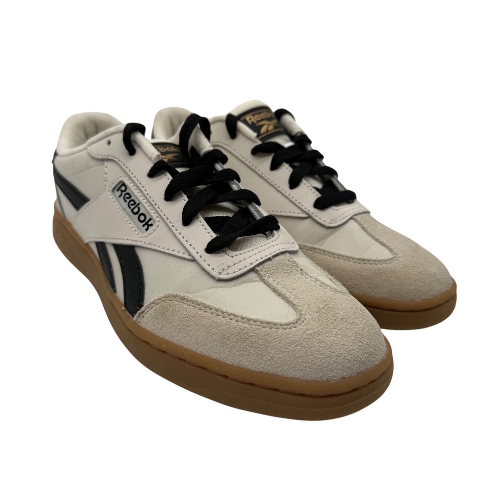 Reebok Club C Revenge Womens Size 8 Black Gum Excellent Suede Leather Sneaker